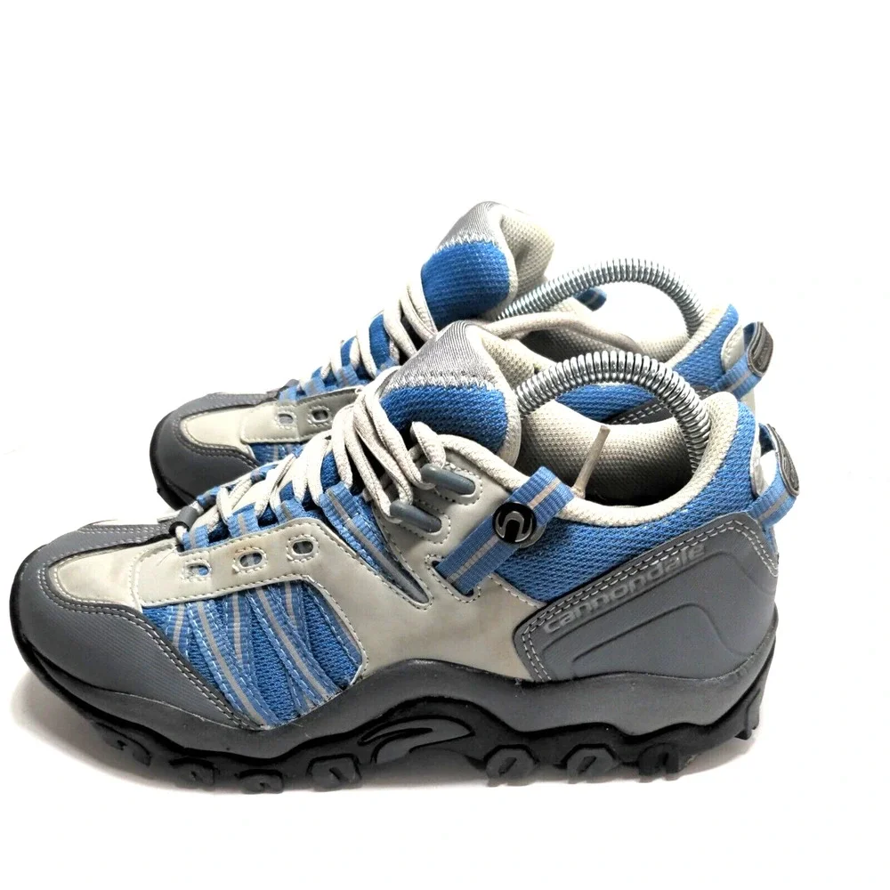 Cannondale‎ Women CS Mountain Biking Cycling Racing Shoes Size 8 Gray Blue